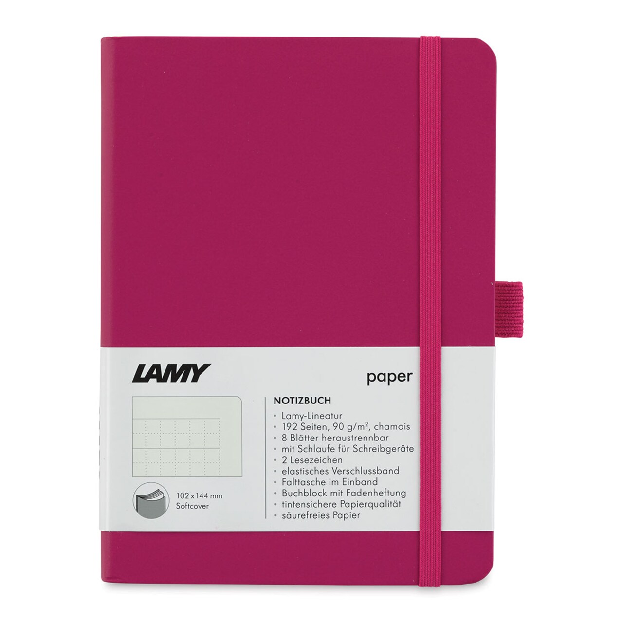 Lamy Softcover Notebook - Pink, Dot-Grid-Rule, 8-1/4" x 5-3/4"